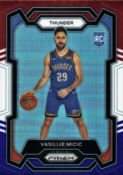 2023 Panini Prizm NBA Blue White Red Vasilije Micić RC #297 Oklahoma City Thunder