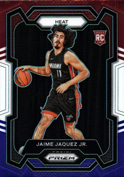 2023 Panini Prizm NBA Blue White Red Jaime Jaquez Jr. RC #137 Miami Heat