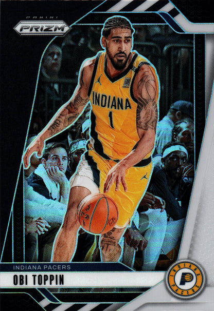 2024 Panini Prizm NBA SP Black and White Obi Toppin #11 Indiana Pacers