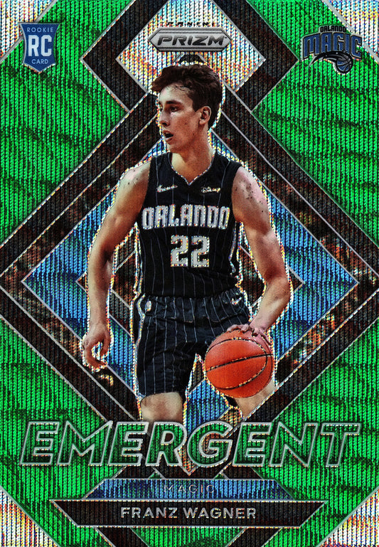 2021 Panini Prizm NBA Emergent Green Wave RC Franz Wagner #23 Orlando Magic