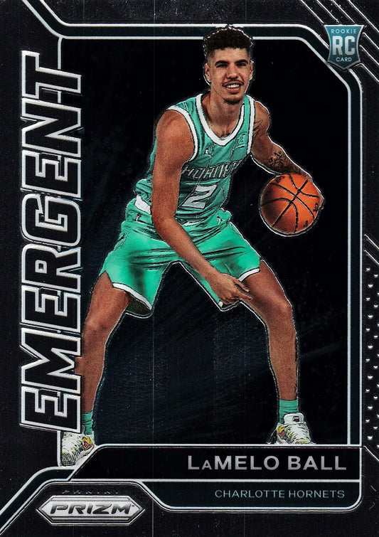 2020 Panini Prizm NBA Emergent RC LaMelo Ball #23 Charlotte Hornets