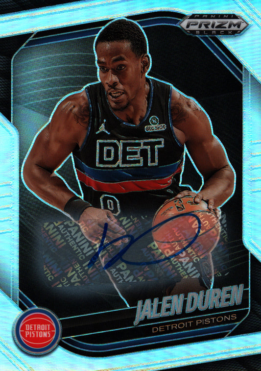 2024 Panini Prizm Black Jalen Duren autograph #190 Detroit Pistons