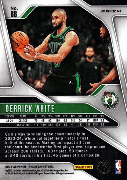 2024 Panini Prizm Silver Derrick White #66 Boston Celtics