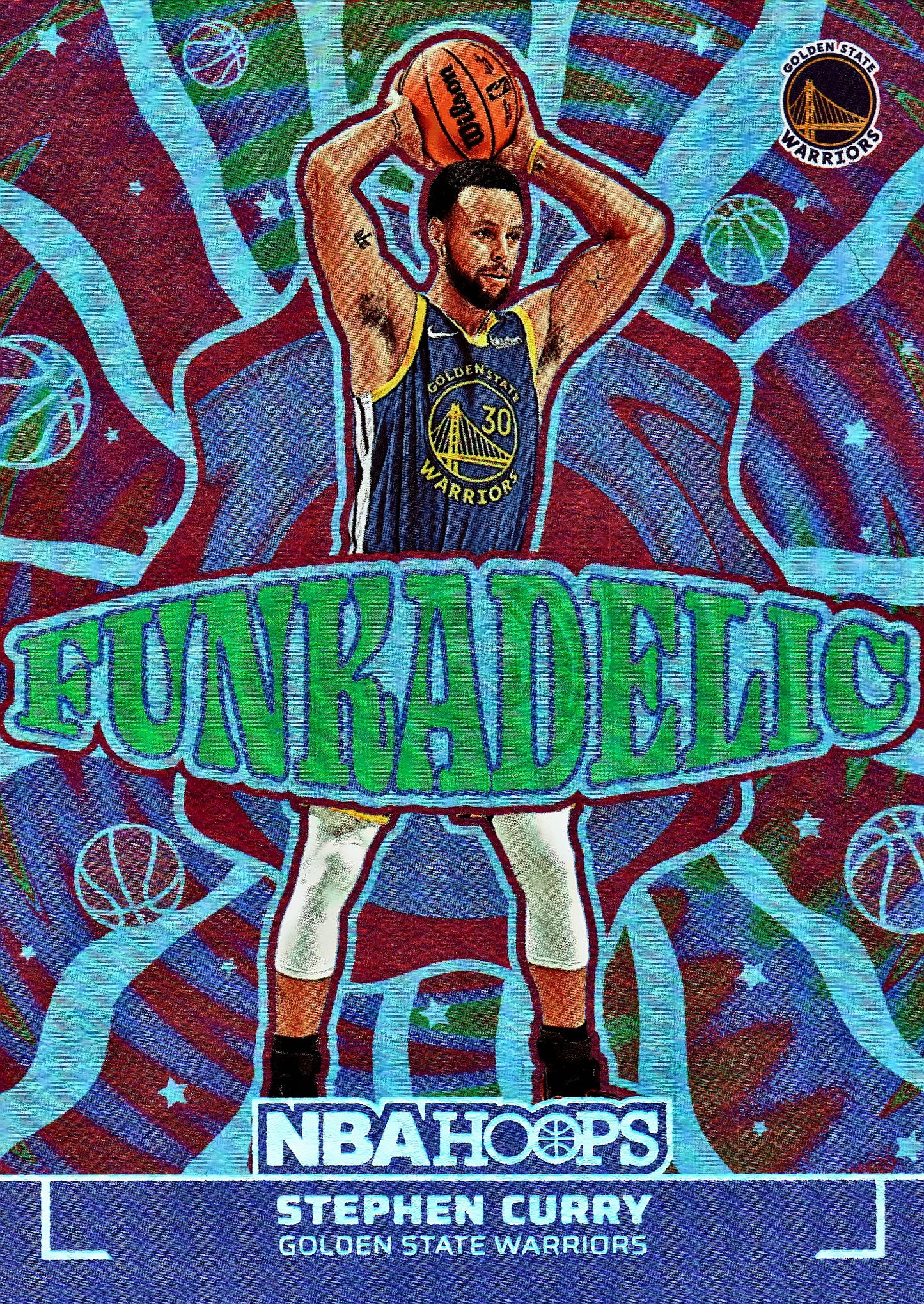 2024 Panini NBA Hoops Funkadelic Stephen Curry #22 Golden State Warriors