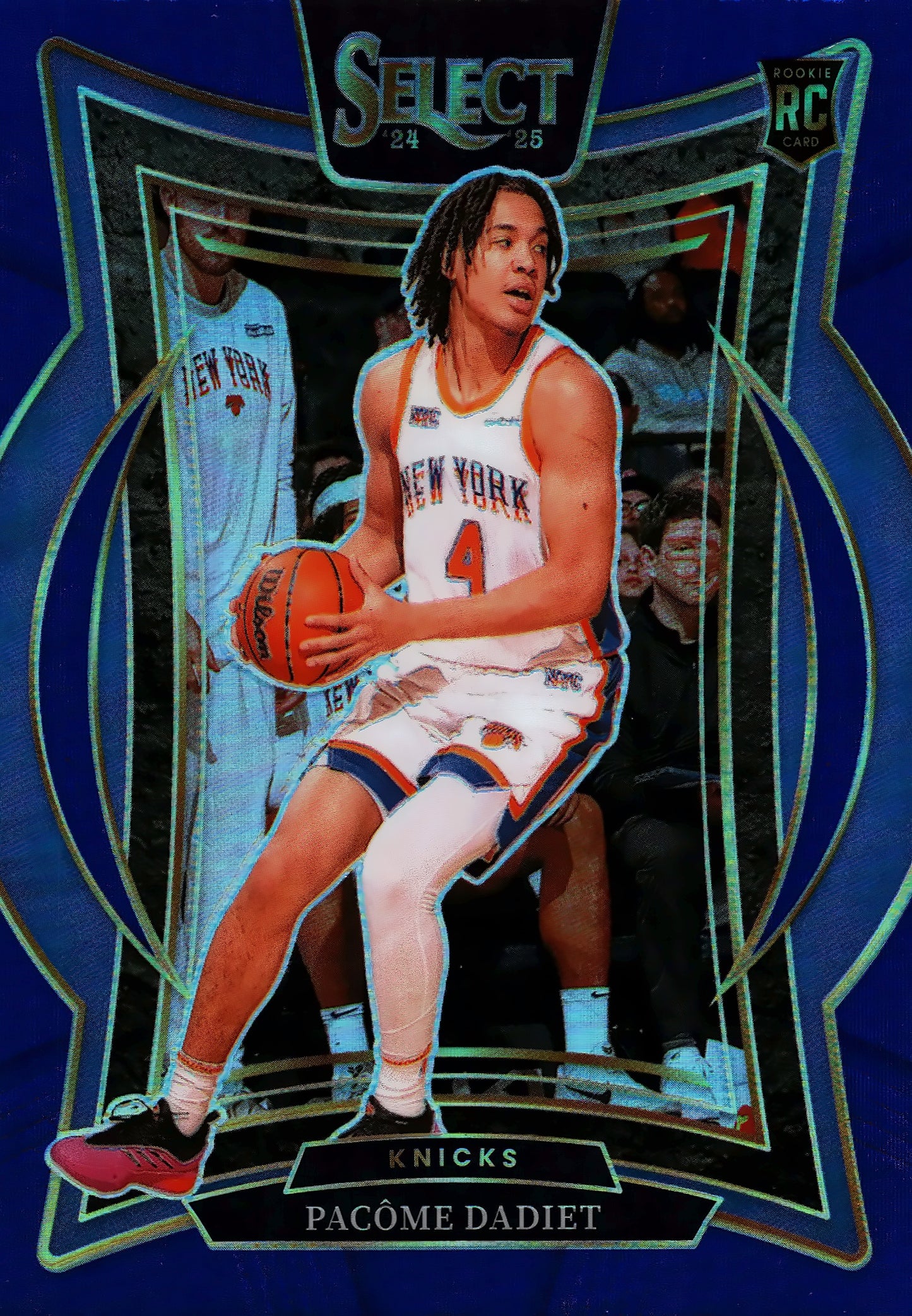 2024 Panini Select NBA Blue Prizm Concourse Pacome Dadiet RC #99 New York Knicks