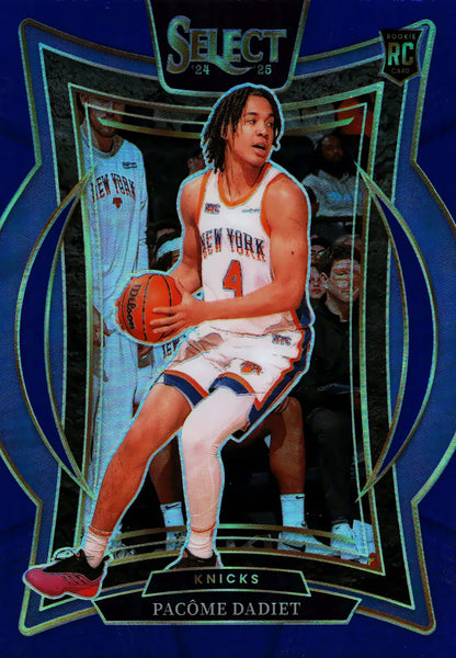 2024 Panini Select NBA Blue Prizm Concourse Pacome Dadiet RC #99 New York Knicks