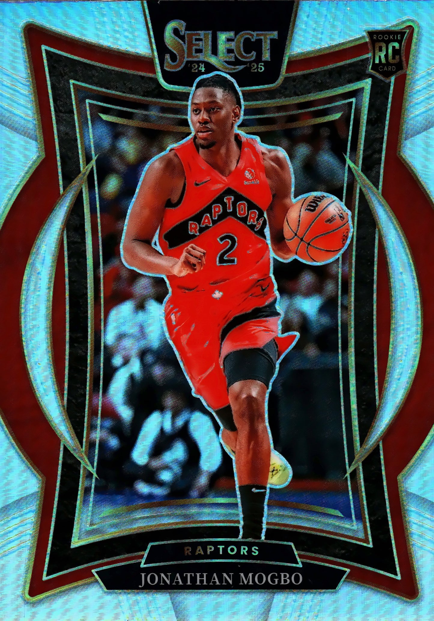 2024 Panini Select NBA Prizm Jonathan Mogbo RC #87 Toronto Raptors
