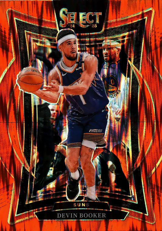 2024 Panini Select NBA Orange Flash Prizm Devin Booker #16 Phoenix Suns