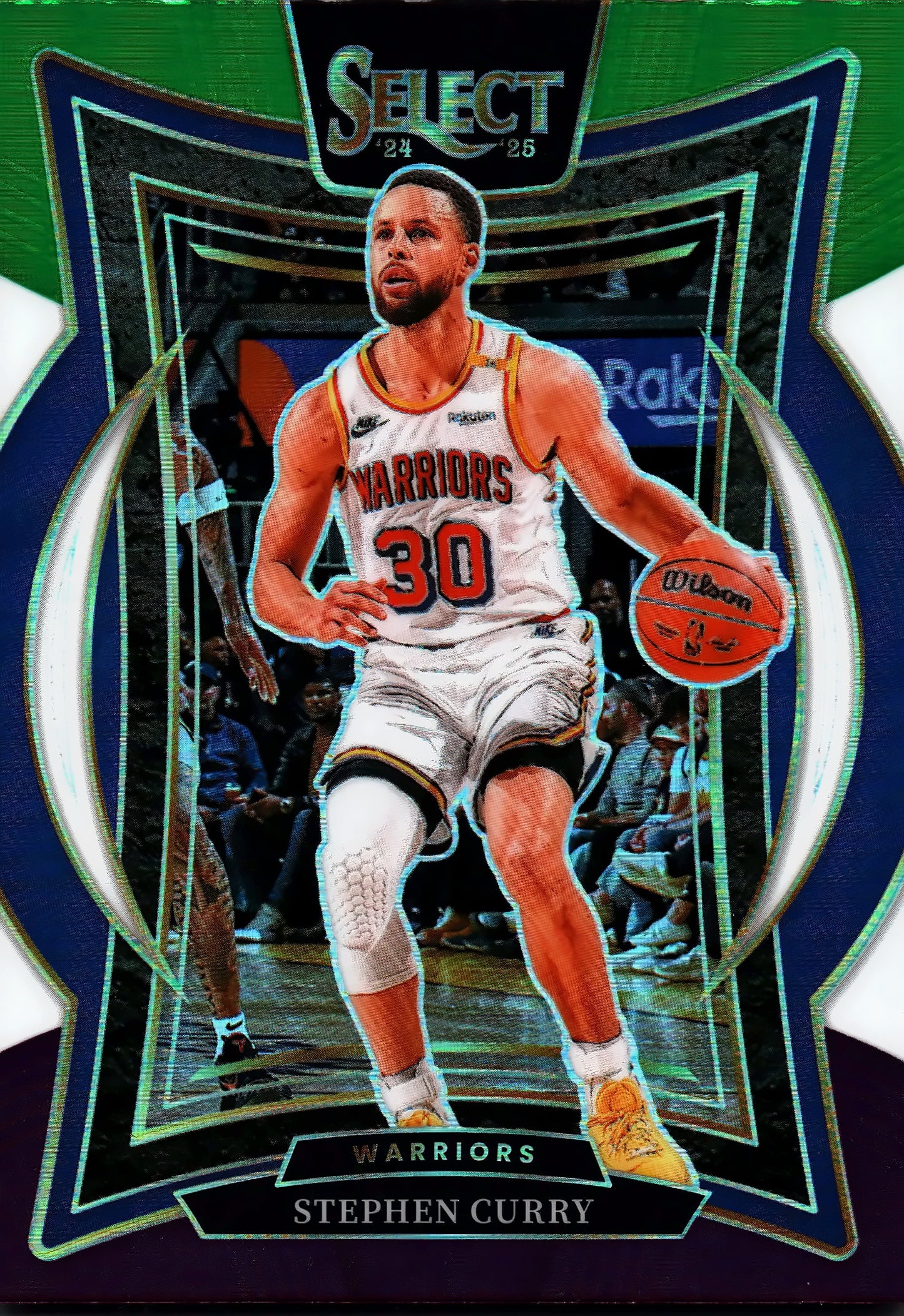 2024 Panini Select NBA Green White Purple Prizm Concourse Stephen Curry #7 Warriors