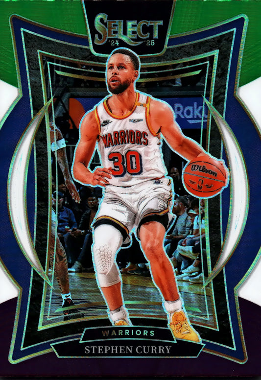 2024 Panini Select NBA Green White Purple Prizm Concourse Stephen Curry #7 Warriors