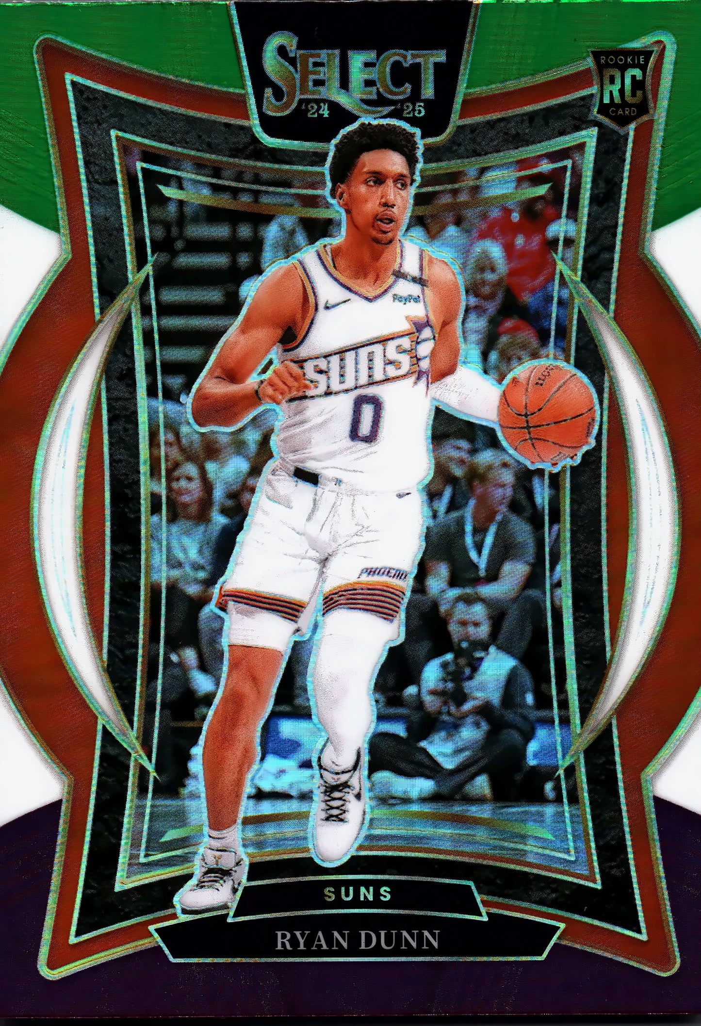 2024 Panini Select NBA Green White Purple Prizm Concourse Ryan Dunn RC #100 Phoenix Suns