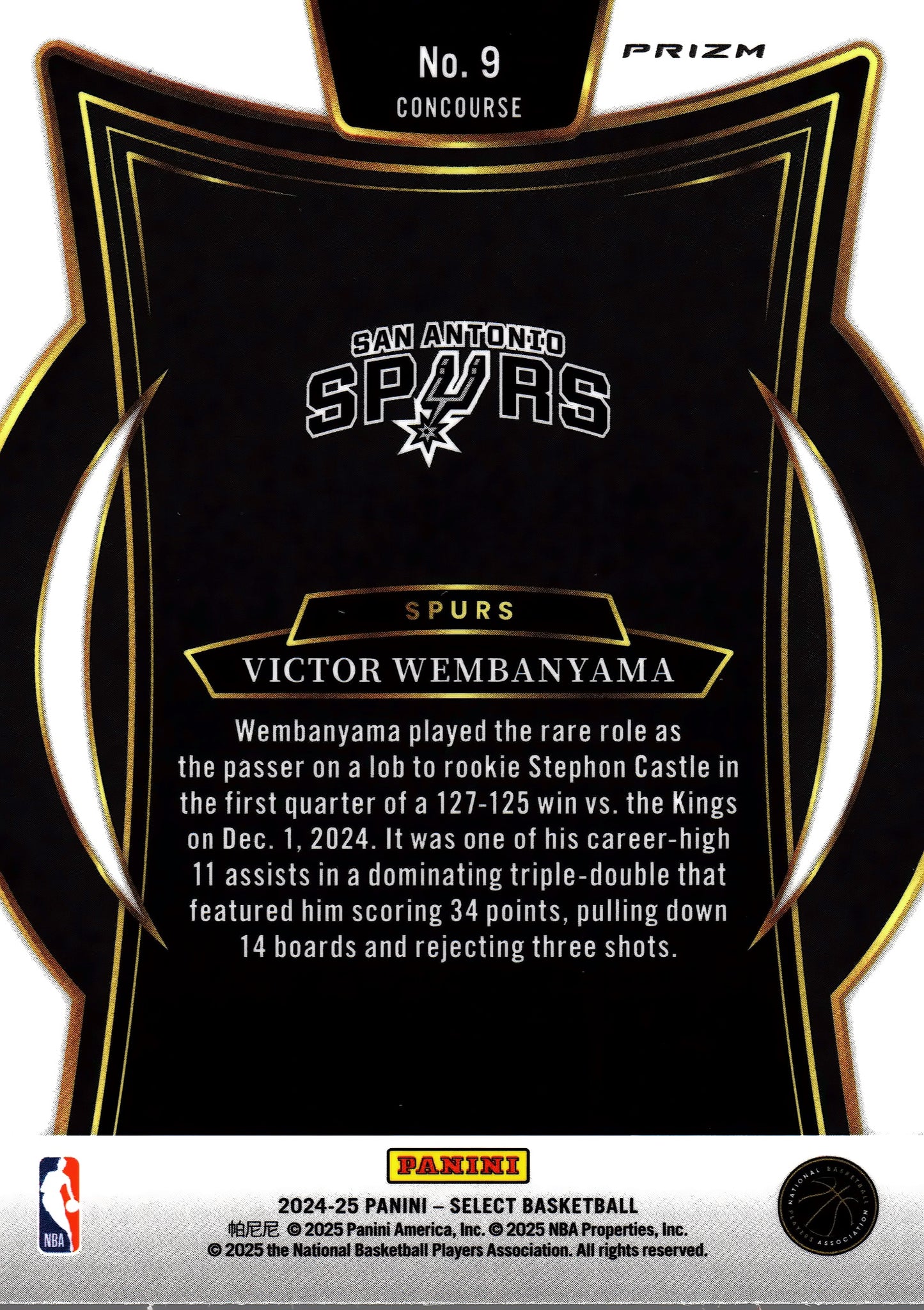 2024 Panini Select NBA Red Cracked Ice Victor Wembanyama RC #9 San Antonio Spurs