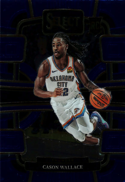2023 Panini Select NBA Blue Cason Wallace RC #88 Oklahoma City Thunder
