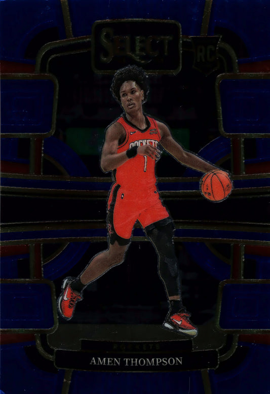 2023 Panini Select NBA Blue Amen Thompson RC #96 Houston Rockets