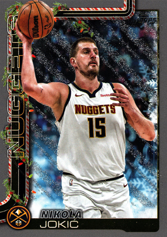 2025 Topps Holiday Glitter Nikola Jokic #H78 Denver Nuggets