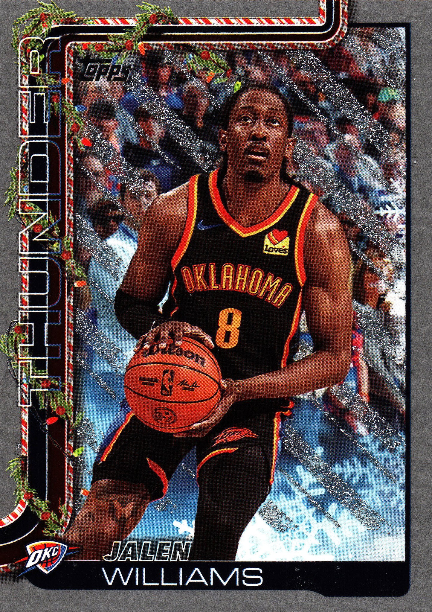 2025 Topps Holiday Glitter Jalen Williams #H91 Oklahoma City Thunder
