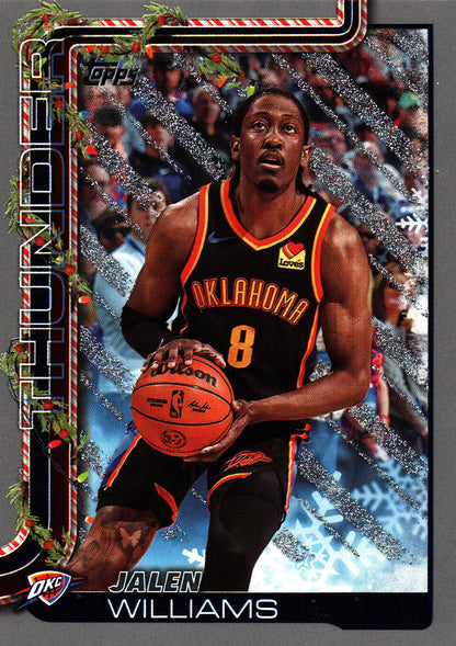 2025 Topps Holiday Glitter Jalen Williams #H91 Oklahoma City Thunder