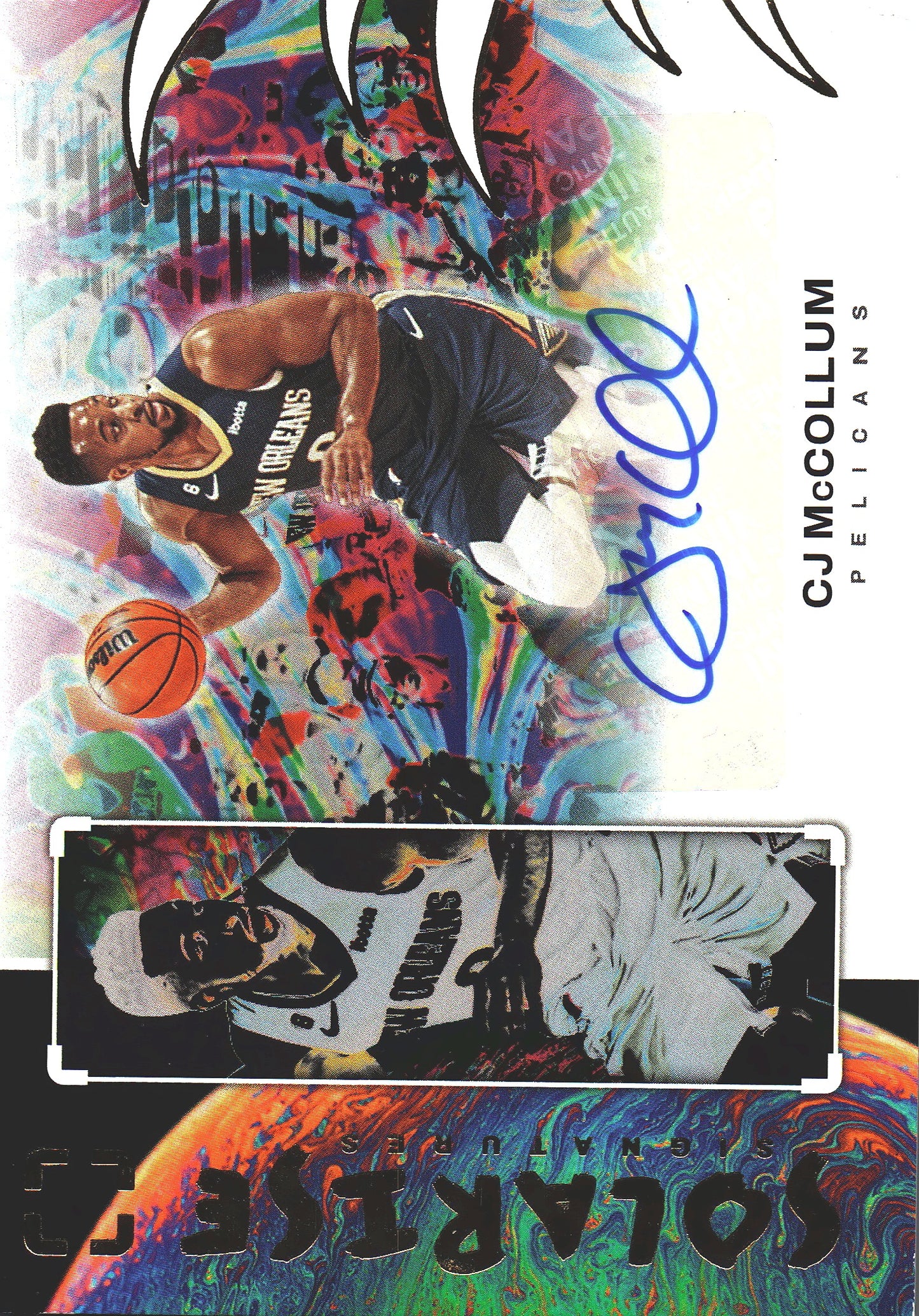 2022 Panini Photogenic Solarise Autograph CJ McCollum #SS-NMP New Orleans Pelicans