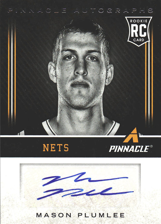 2013 Panini Pinnacle Autograph Mason Plumlee RC #137 Brooklyn Nets
