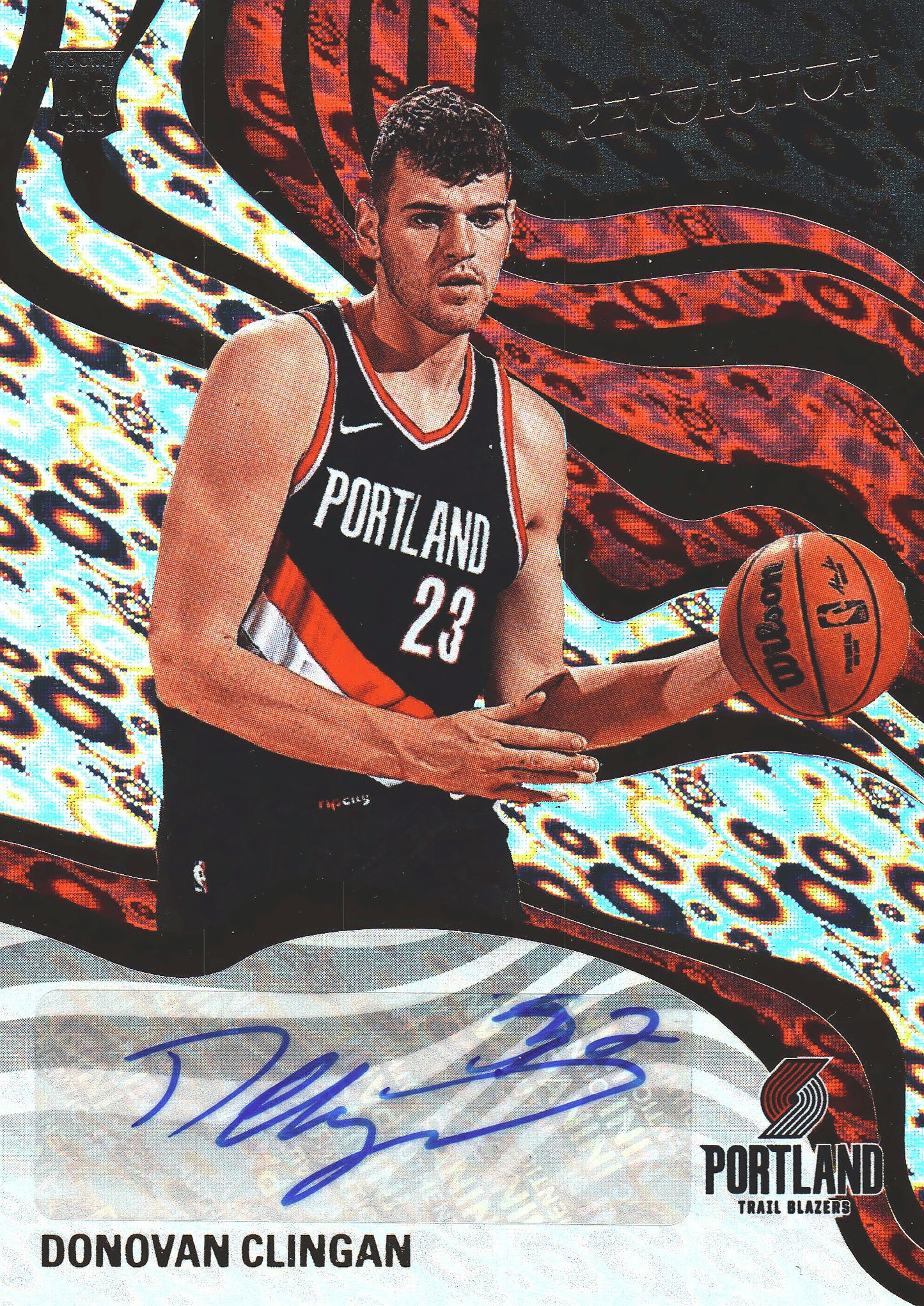 2024 Panini Revolution Autograph Donovan Clingan RC #RS-VAN Portland Trail Blazers