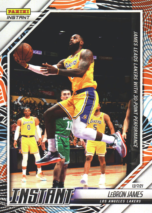 2021 Panini Instant Number Match /25 LeBron James #50 Los Angeles Lakers