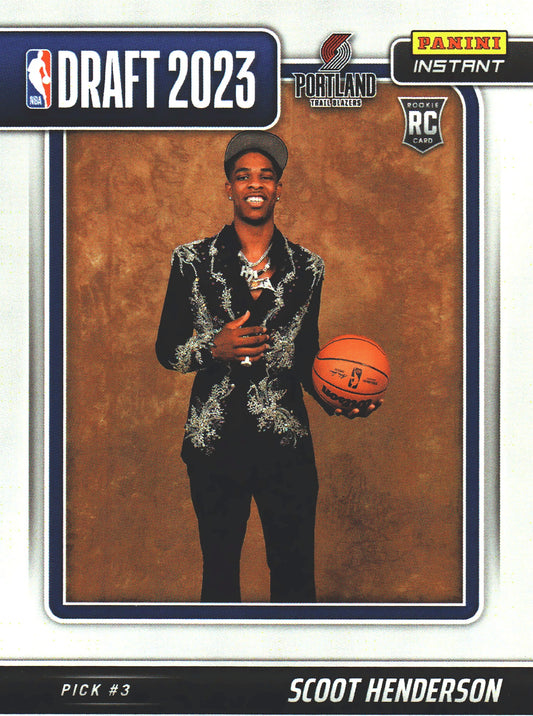 2023 Panini Instant Scoot Henderson RC PR 2847 #DN-3 Portland Trail Blazers