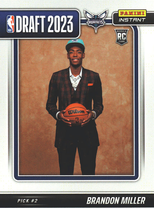 2023 Panini Instant Brandon Miller RC PR 1489 #DN-2 Charlotte Hornets
