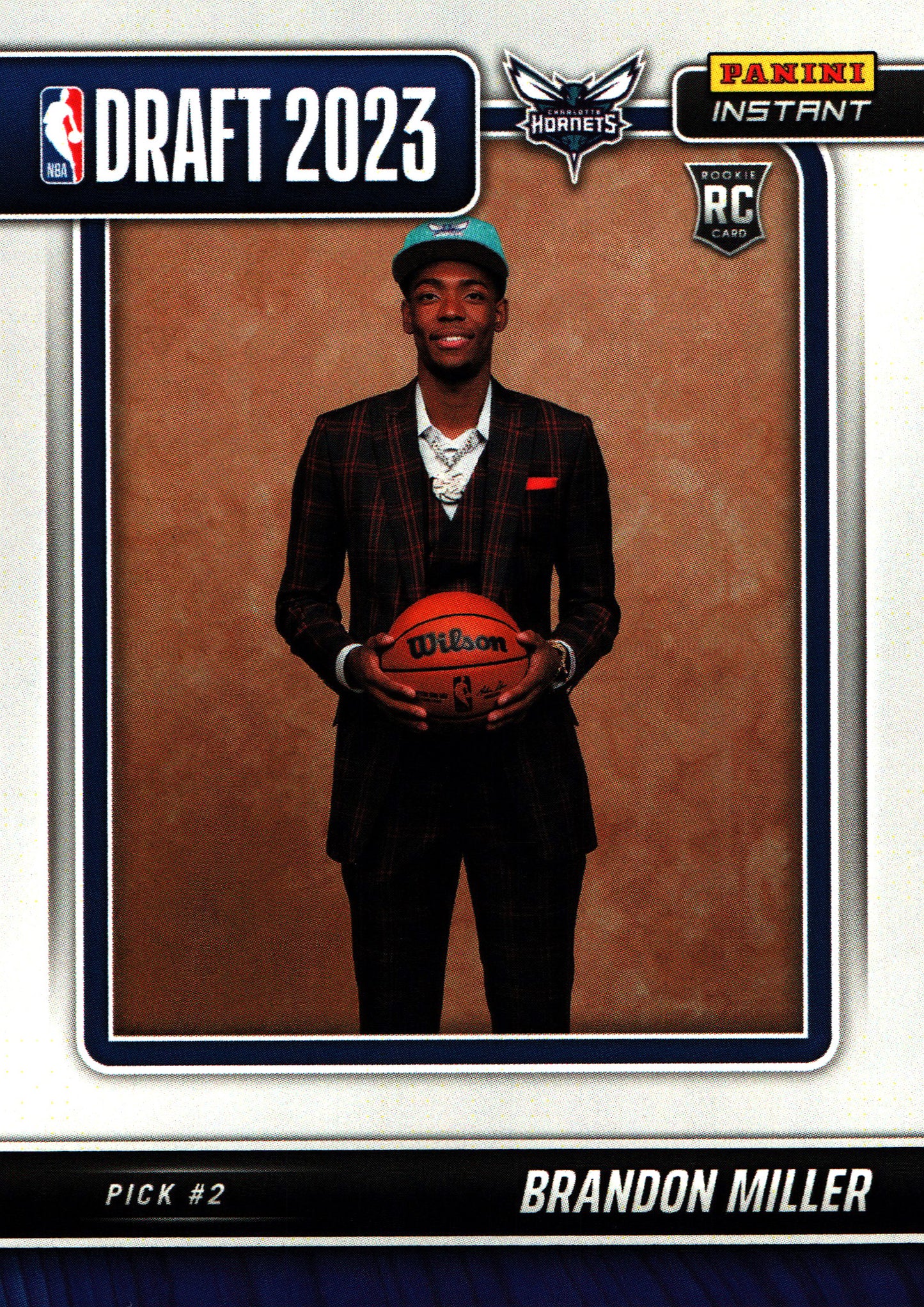 2023 Panini Instant Brandon Miller RC PR 1489 #DN-2 Charlotte Hornets