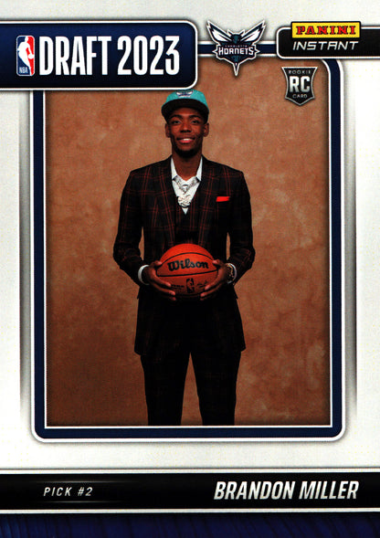 2023 Panini Instant Brandon Miller RC PR 1489 #DN-2 Charlotte Hornets