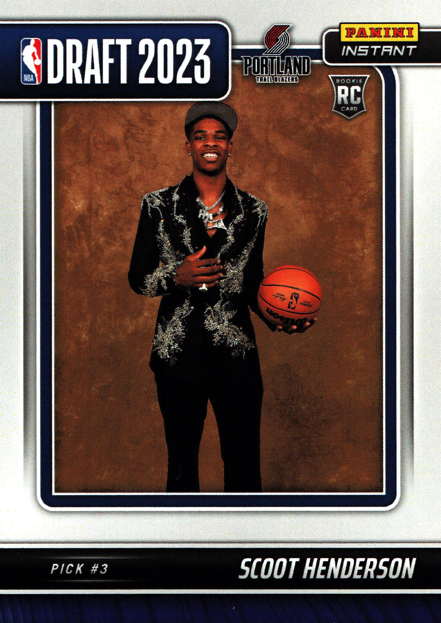2023 Panini Instant Scoot Henderson RC PR 2847 #DN-3 Portland Trail Blazers