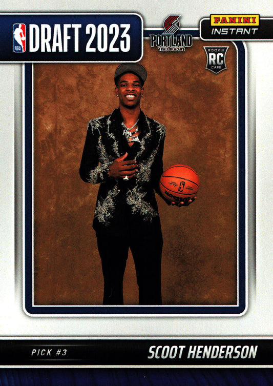 2023 Panini Instant Scoot Henderson RC PR 2847 #DN-3 Portland Trail Blazers