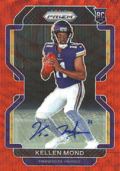 2021 Panini Prizm Red Wave Autograph RC /149 Kellen Mond #351 Minnesota Vikings