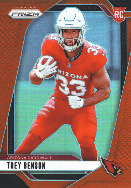 2024 Panini Prizm Orange /249 Trey Benson RC #392 Arizona Cardinals