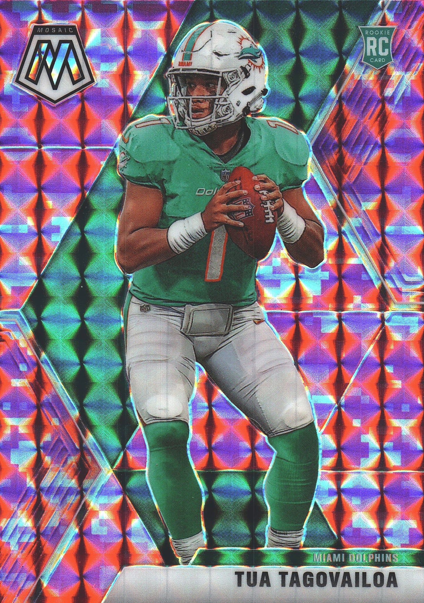 2020 Panini Mosaic Pink RC Tua Tagovailoa #203 Miami Dolphins