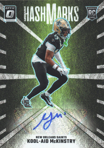 2024 Panini Donruss Optic Hashmarks Autograph Kool-Aid McKinstry RC #HM-KMY New Orleans Saints