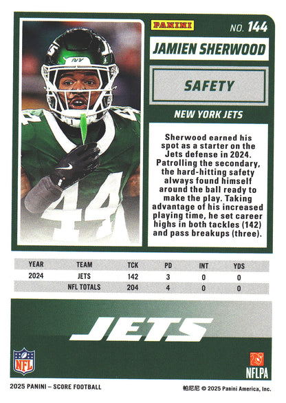 2024 Panini Prizm Blue /35 Jamien Sherwood #144 New York Jets