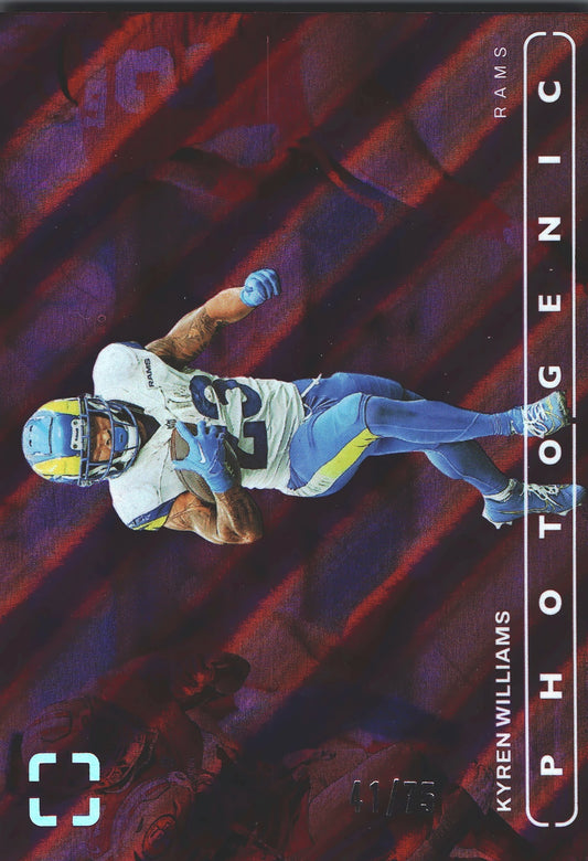 2024 Panini Photogenic Purple /75 Kyren Williams #63 Los Angeles Rams