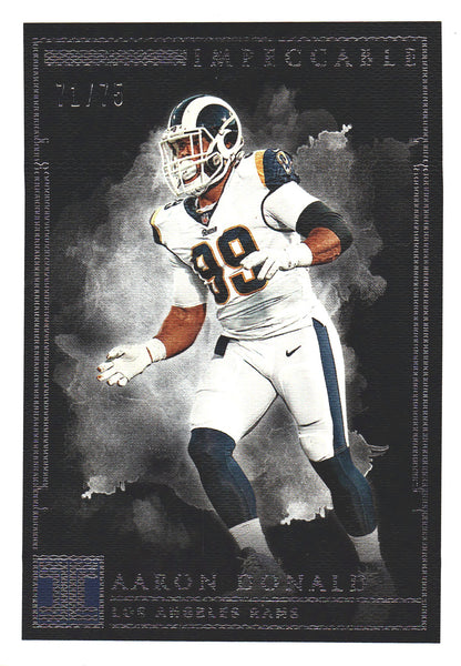 2019 Panini Impeccable Aaron Donald /75 #92 Los Angeles Rams