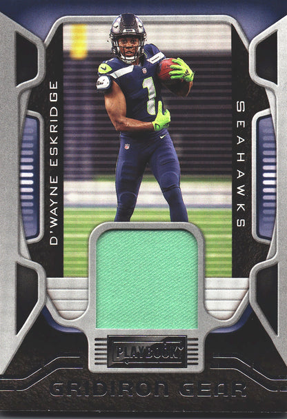 2021 Panini Playbook Gridiron Gear Patch D'Wayne Eskridge #GG-DES Seattle Seahawks