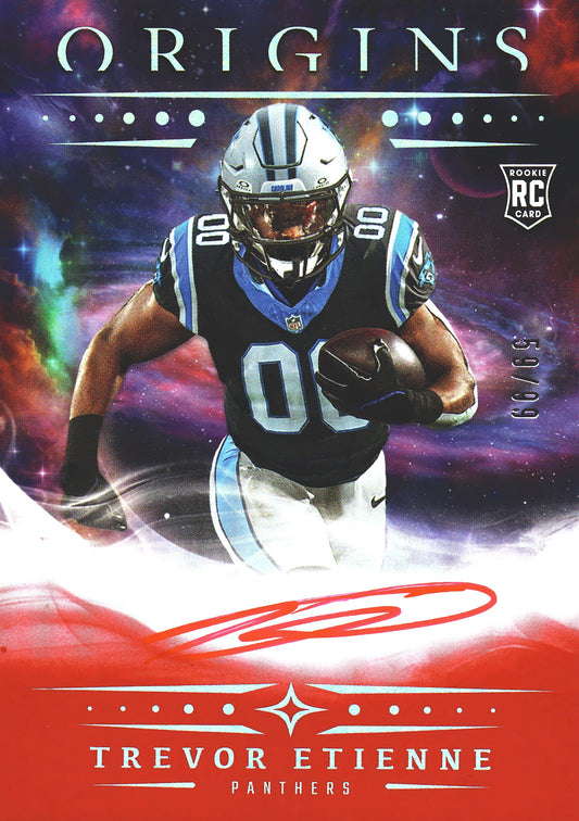 2025 Panini Origins Red Ink Autograph /99 Trevor Etienne RC #RA-TET Carolina Panthers