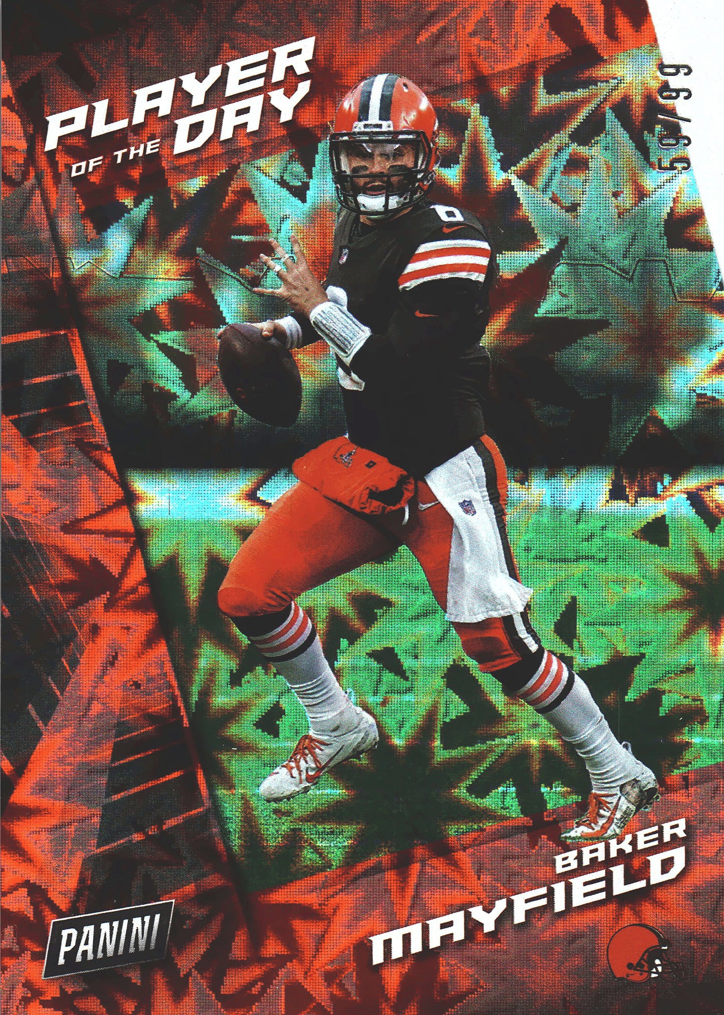 2021 Panini Player of the Day Kaboom /99 Baker Mayfield #10 Cleveland Browns