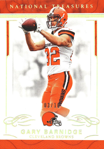 2016 Panini National Treasures Gary Barnidge /10 #25 Cleveland Browns