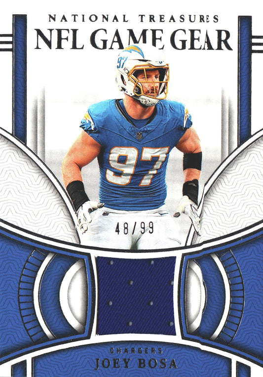 2023 Panini National Treasures Game Gear Patch /99 Joey Bosa #NGG-JBA Los Angeles Chargers