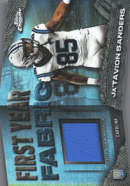 2024 Topps Chrome First Year Fabric Patch Ja'Tavion Sanders RC #FYF-JS Carolina Panthers