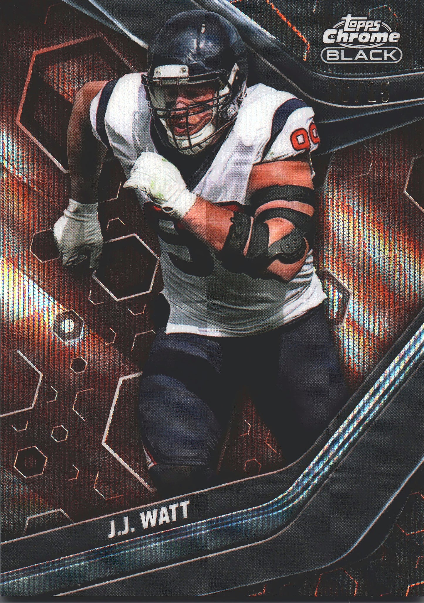 2024 Topps Composite Chrome Black /15 J.J. Watt #121 Houston Texans