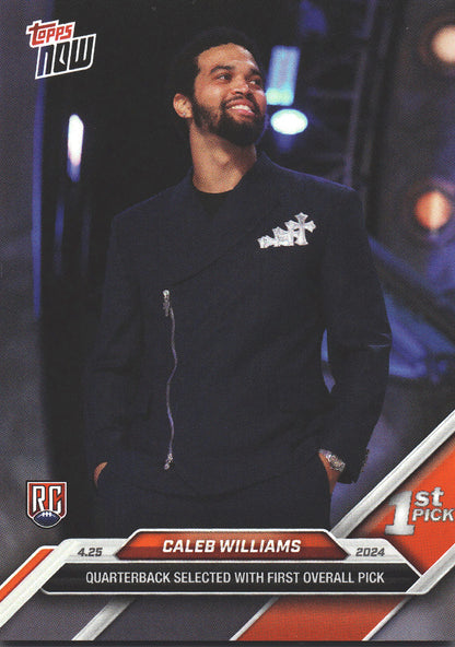2024 Topps Now 1st Pick Caleb Williams #D-1 Chicago Bears