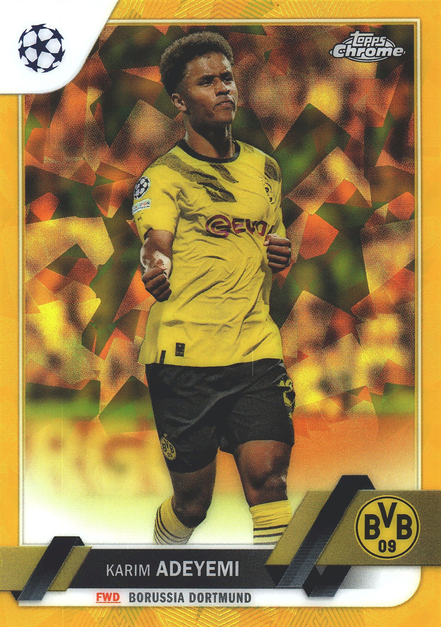 2022 Topps Chrome UCC Sapphire Yellow /99 Karim Adeyemi #11 Borussia Dortmund