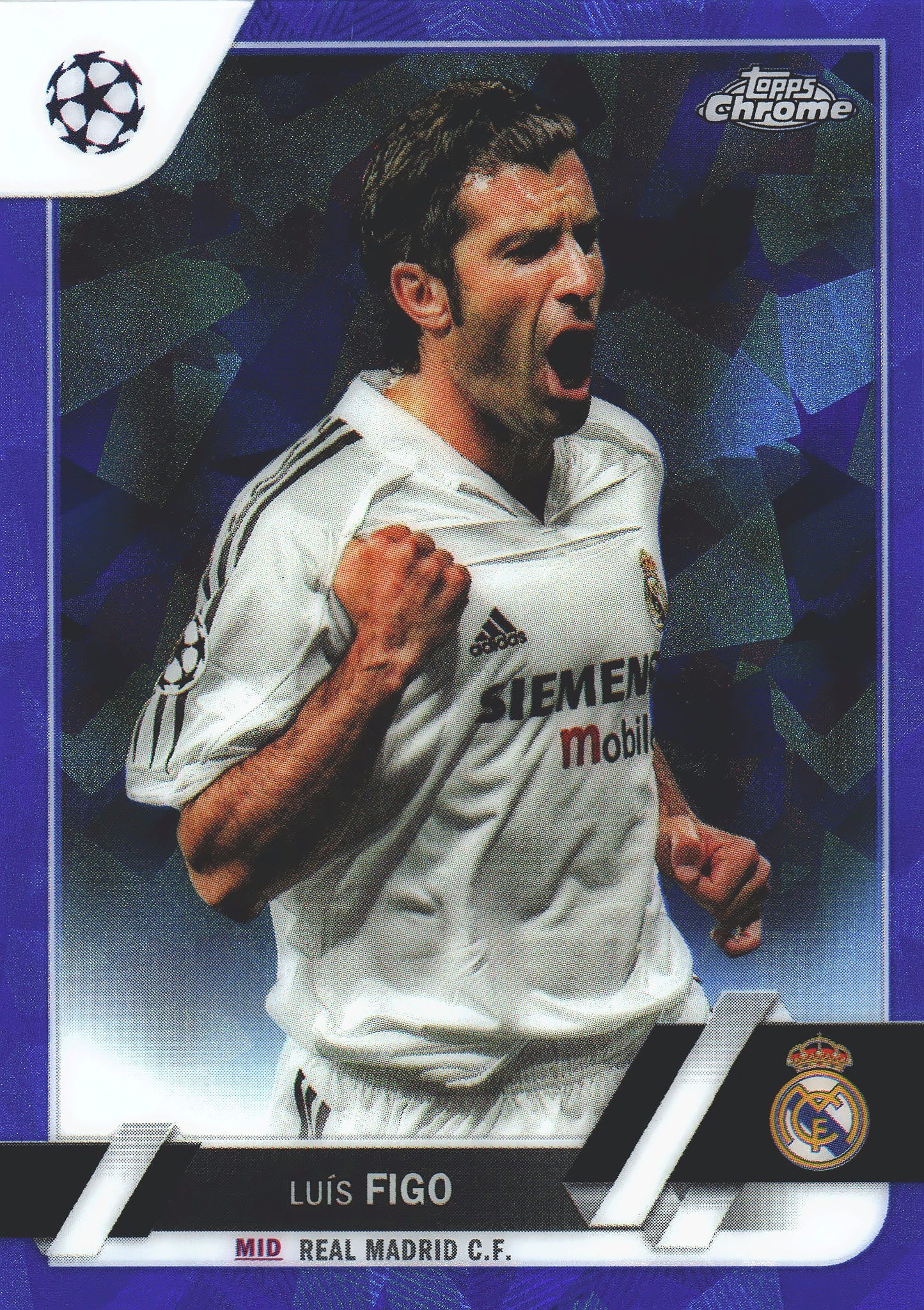 2022 Topps Chrome UCC Sapphire SP Image Variation Luís Figo #114 Real Madrid