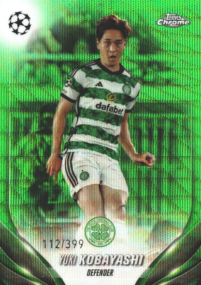 2023 Topps Chrome Green Wave /399 Yuki Kobayashi #87 Celtic FC