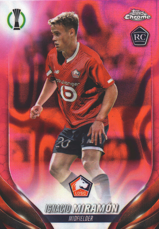 2023 Topps Chrome SP Pink Lava Ignacio Miramon RC #3 Lille OSC